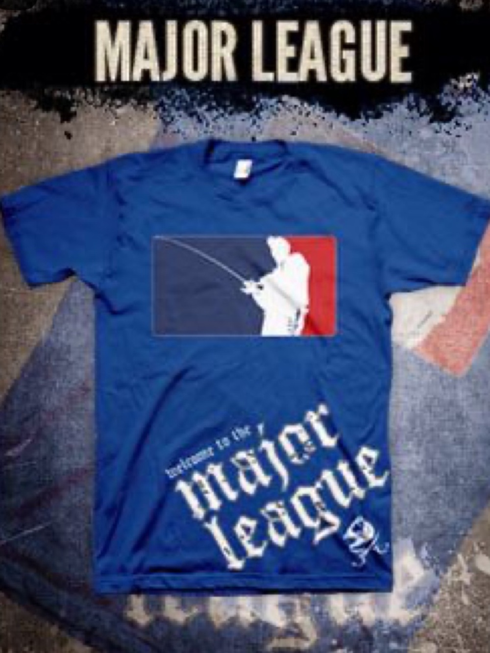 vintage Fishbum Outfitters jersey-style graphic tee major league baseball  XL